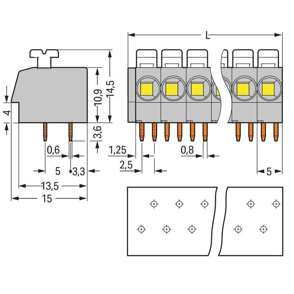 804-110 PCB terminal block; push-button; 2.5 mm² image 2