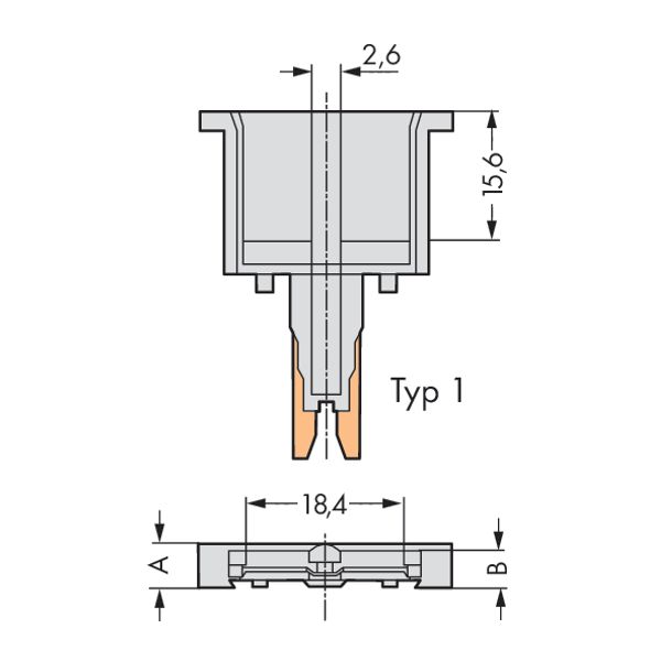 Empty component plug housing 5 mm wide 2-pole gray image 5