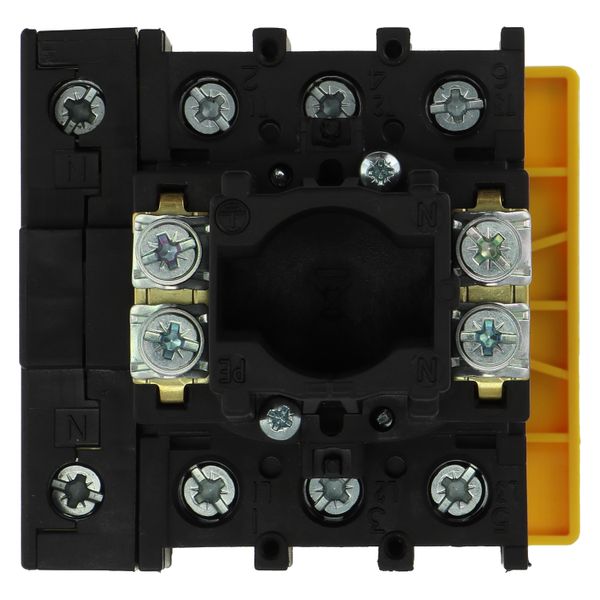 Main switch, P1, 40 A, flush mounting, 3 pole + N, Emergency switching off function, With red rotary handle and yellow locking ring, Lockable in the 0 image 8