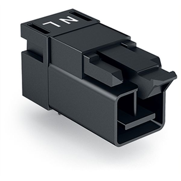 Plug for PCBs angled 2-pole black image 3