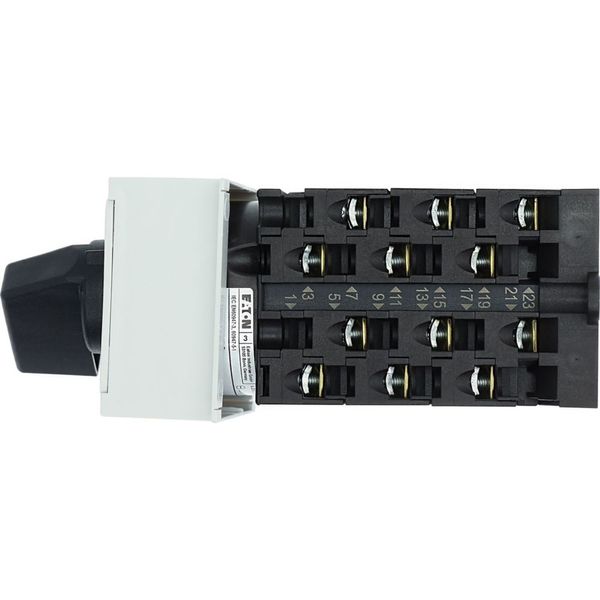 Changeoverswitches, T0, 20 A, service distribution board mounting, 6 contact unit(s), Contacts: 12, 90 °, maintained, Without 0 (Off) position, 1-2, D image 40