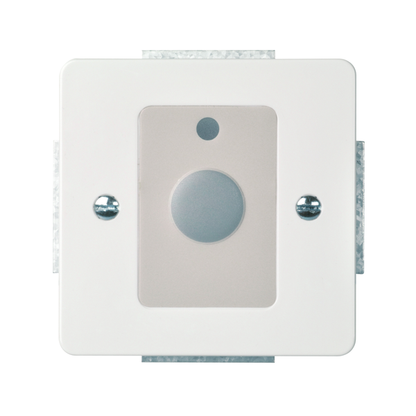 Off-push-button with central plate clear white image 1