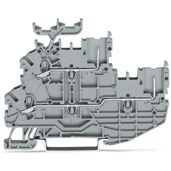 1-conductor/1-pin double deck receptacle terminal block image 2