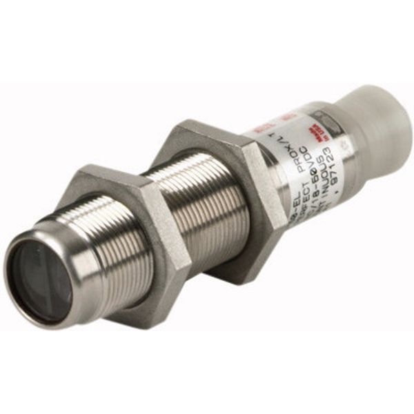 Diffuse reflective sensor, Sn=100mm, 4L, 10-30VDC, light, NPN, PNP, M18, metal, M12 image 1