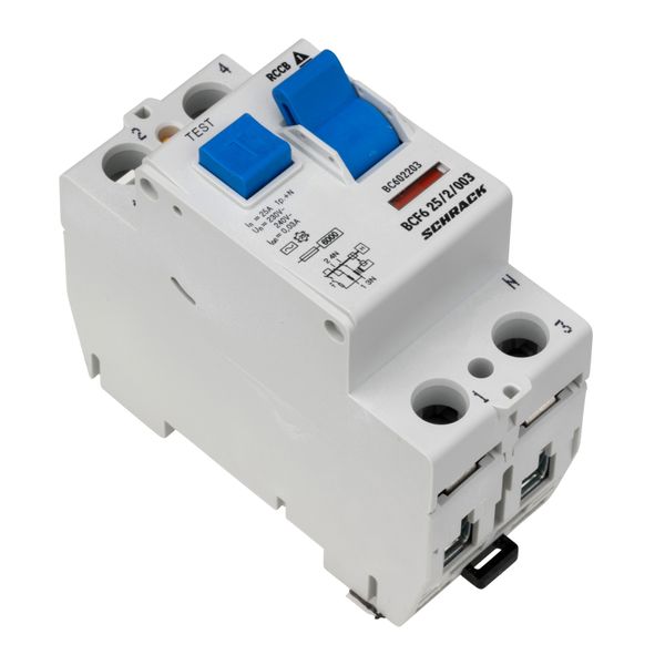 Residual current circuit breaker 25A, 2-p, 30mA,type AC, 6kA image 4