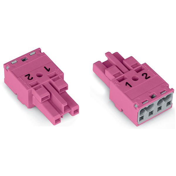 Socket 2-pole Cod. B pink image 3