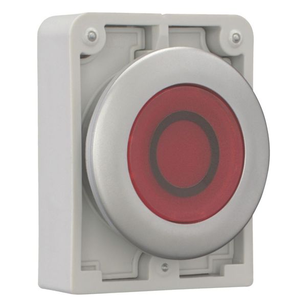 Illuminated pushbutton actuator, RMQ-Titan, Flat, momentary, red, inscribed 0, Metal bezel image 7