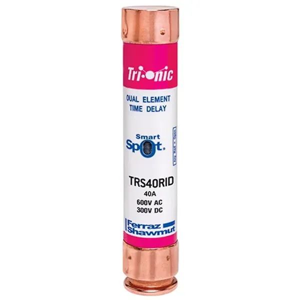 Fuse TRS-R Class RK5 Time-Delay 600VAC 300VDC 40A Ferrule SmartSpot® image 1