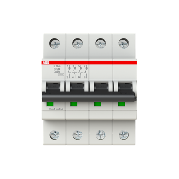 S204L-D50 Miniature Circuit Breaker - 4P - D - 50 A image 1