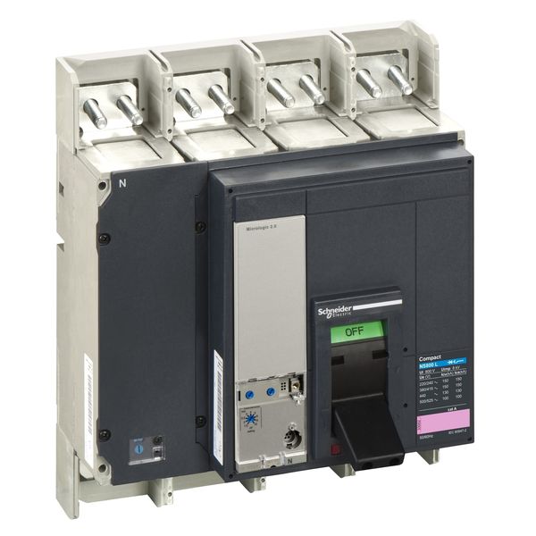 circuit breaker ComPact NS800L, 150 kA at 415 VAC, Micrologic 2.0 trip unit, 800 A, fixed, 4 poles 4d image 4