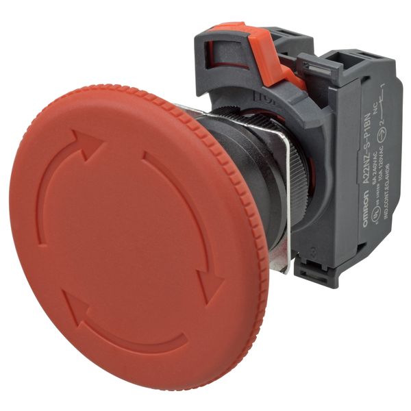 Emergency stop switch,Push-in, non-illuminated, 60 mm dia, push-lock/t image 2