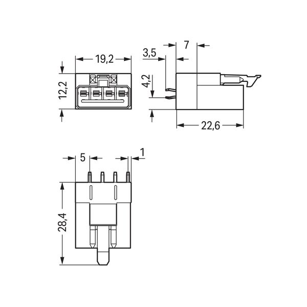 Plug for PCBs straight 4-pole gray image 7
