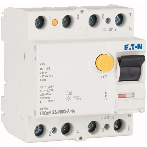 Residual current circuit breaker (RCCB), 25A, 4p, 30mA, type A image 4