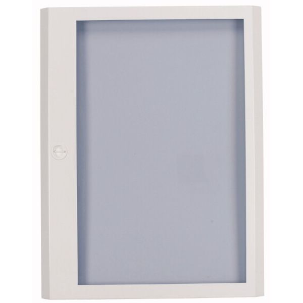 Surface mounted steel sheet door white, transparent, for 24MU per row, 5 rows image 3