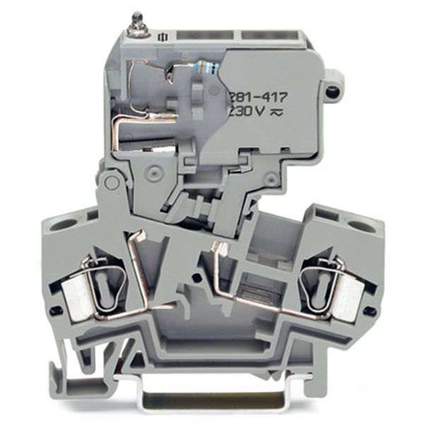 2-conductor fuse terminal block with pivoting fuse holder for 5 x 30 m image 2