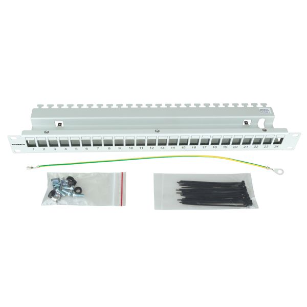 Patchpanel 19" empty for 24 modules (SFA)(SFB), 1U, RAL7035 image 5