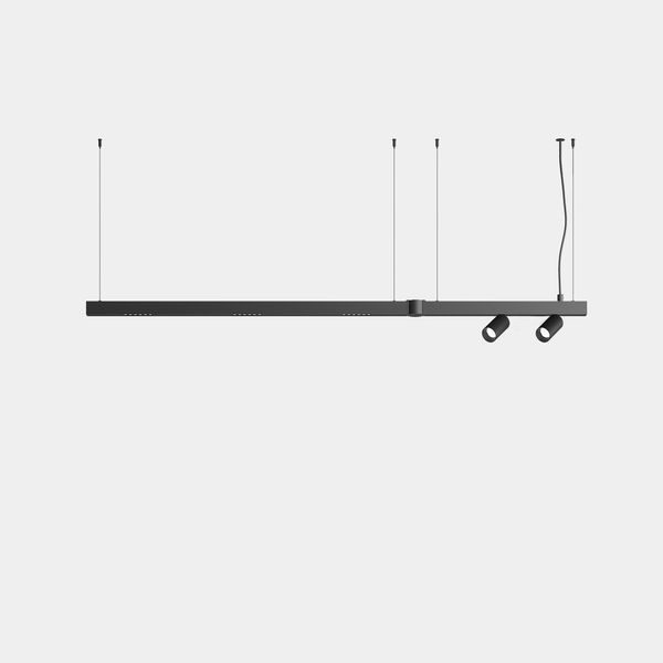 Lineal lighting system Apex Lineal Pendant 1595mm 2 Spots 52mm 46.1W LED warm-white 3000K CRI 90 ON-OFF Black IP20 3419lm image 1