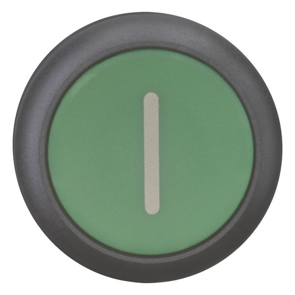 Pushbutton, RMQ-Titan, Flat, maintained, green, inscribed, Bezel: black image 4