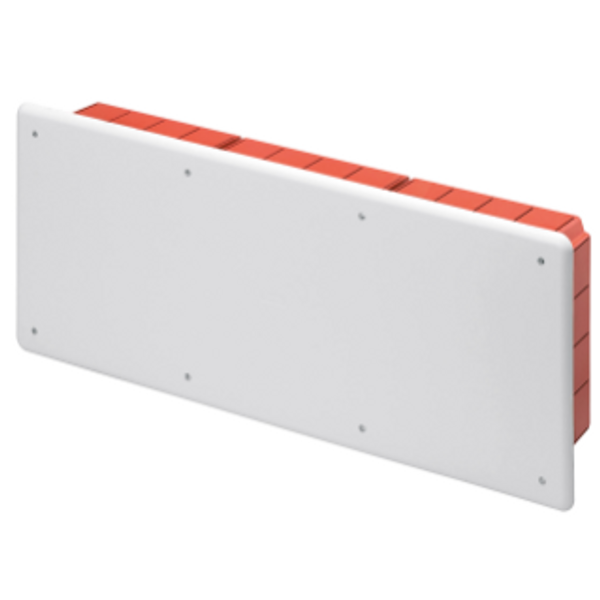 JUNCTION AND CONNECTION BOX - FOR BRICK WALLS - WITH DIN RAIL - DIMENSIONS 516X202X90 - WHITE LID RAL9016 image 1