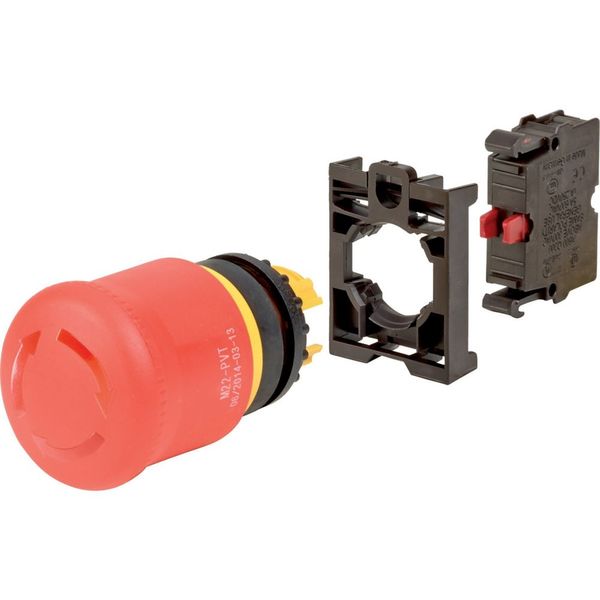 Emergency stop/emergency switching off pushbutton, RMQ-Titan, 1 NC, blister pack image 1