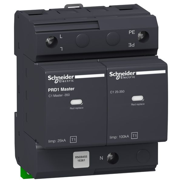 PRD1 Master modular surge arrester - 1 pole + N - 350V - with remote transfer image 4
