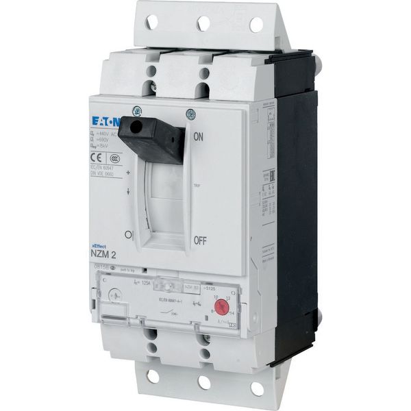 Circuit-breaker 125A 3p without bimetallic strip + withdrawable image 3