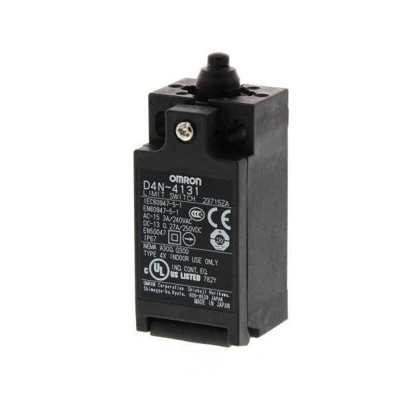 Limit switch, Top plunger, 2NC/1NO (slow-action), 2NC/1NO (slow-action), Pg13.5 (1-conduit) D4N 0289E image 1