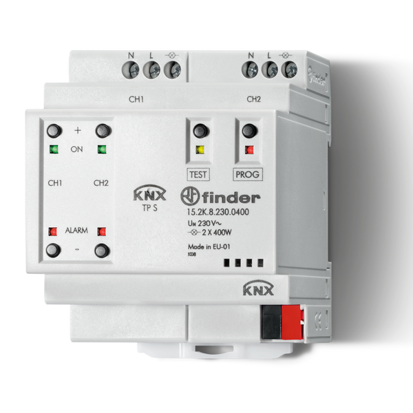 KNX Universal Dimmer with 2 channels, 230VAC Output 4 = max.400 W (15.2K.8.230.0400) image 1