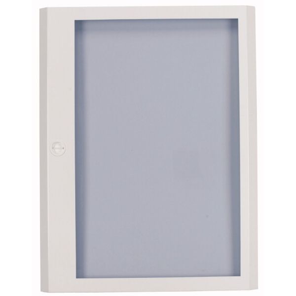 Flush mounted steel sheet door white, for 24MU per row, 4 rows image 1