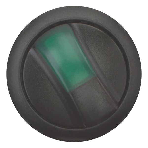 Illuminated selector switch actuator, RMQ-Titan, With thumb-grip, maintained, 2 positions (V position), green, Bezel: black image 11