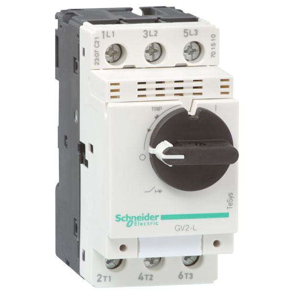 Motor circuit breaker, TeSys Deca, 3P, 0.63 A, magnetic, rotary handle, screw clamp terminals image 1