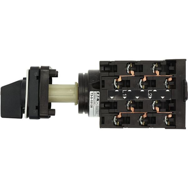 Step switches, T3, 32 A, rear mounting, 5 contact unit(s), Contacts: 10, 45 °, maintained, Without 0 (Off) position, 1-5, Design number 15139 image 32