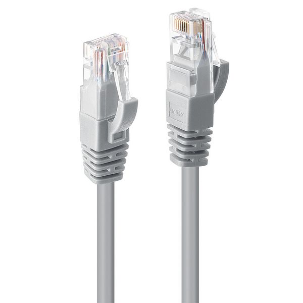 0.3m Cat.6 U/UTP Cable, Grey RJ45, M/M, 250MHz, Copper image 1