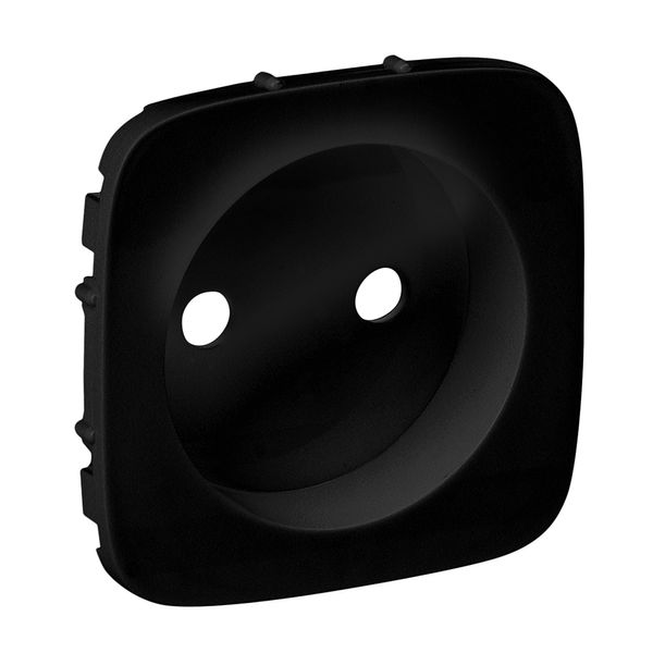 Cover plate Valena Allure - 2P socket - black image 1