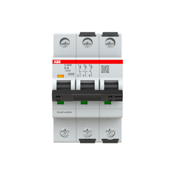 S303P-D6 Miniature Circuit Breaker - 3P - D - 6 A image 1