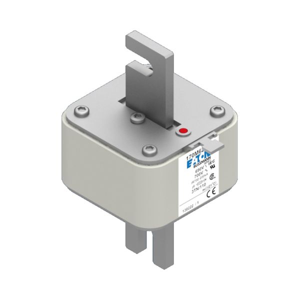 Fuse-link, high speed, 550 A, AC 690 V, DIN 3, 76 x 90 x 139 mm, aR, DIN, IEC, type T indicator image 15