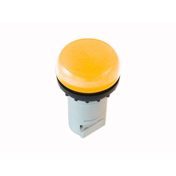 Indicator light, RMQ-Titan, Flush, without light elements, For filament bulbs, neon bulbs and LEDs up to 2.4 W, with BA 9s lamp socket, yellow image 1