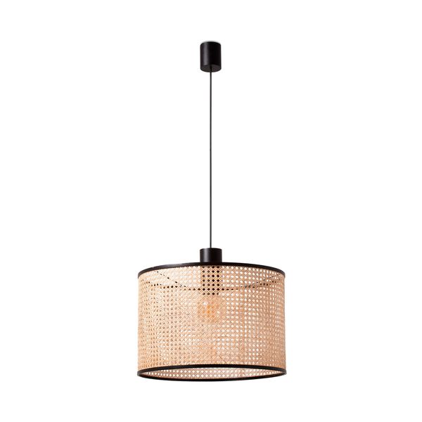 MAMBO BLACK PENDANT LAMP E27 ø450*313ø450 RATTAN L image 1