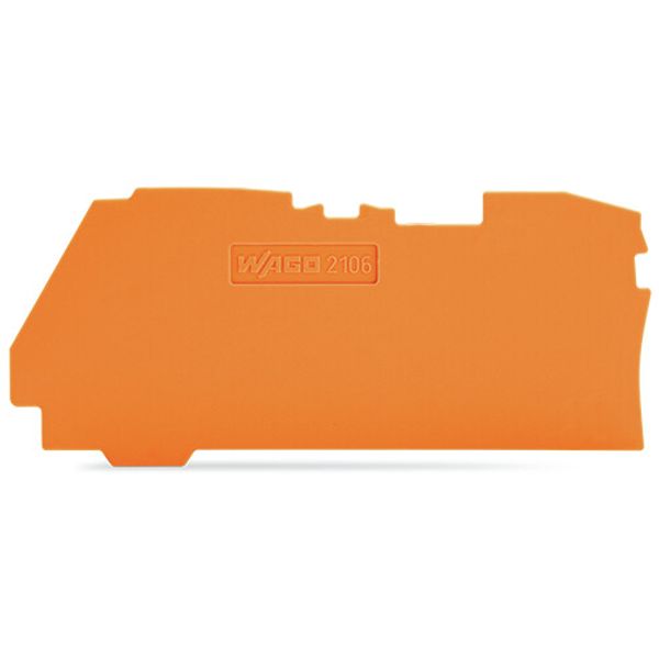 End and intermediate plate 1 mm thick orange image 2