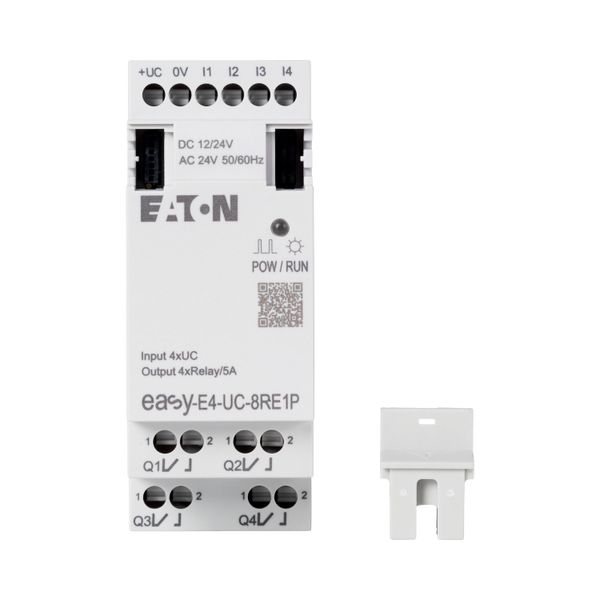 I/O expansion, For use with easyE4, 12/24 V DC, 24 V AC, Inputs/Outputs expansion (number) digital: 4, Push-In image 16