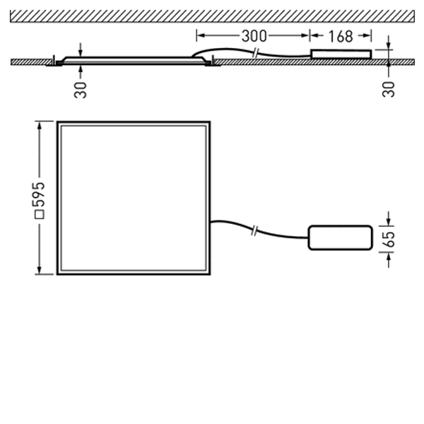 Recessed luminaires Siella C Multilumencolor 6 Diffuser White square ET 33W 4100lm Lambertian (L) IK03 4 SDCM 8364140 image 2