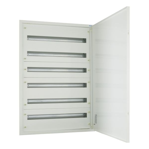 Complete flush-mounted flat distribution board, white, 33 SU per row, 6 rows, type C image 12