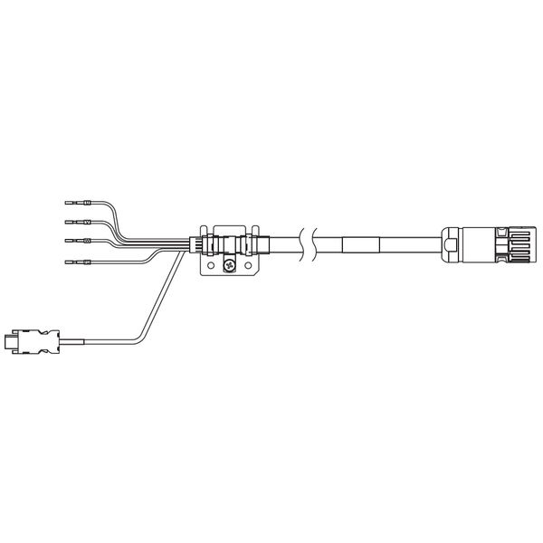 1SA series servo hybrid cable, 10 m, non braked, 230 V: 1 kW to 1.5 kW image 1