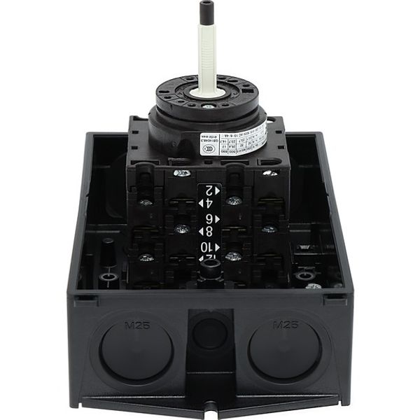 Main switch, T3, 32 A, surface mounting, 4 contact unit(s), 8-pole, STOP function, With black rotary handle and locking ring, Lockable in the 0 (Off) image 7