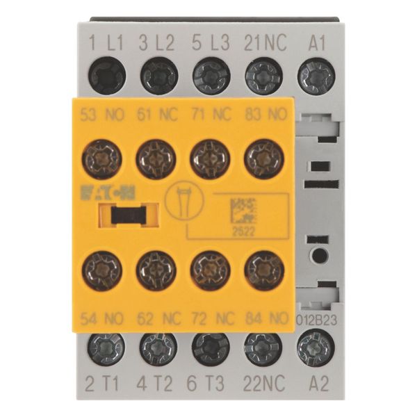 Safety contactor, 380 V 400 V: 5.5 kW, 2 N/O, 3 NC, 110 V 50 Hz, 120 V 60 Hz, AC operation, Screw terminals, with mirror contact. image 3