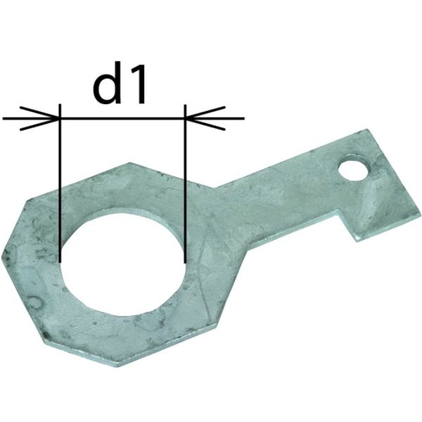 Connection bracket IF3 straight bore diameter d1 42 mm image 1