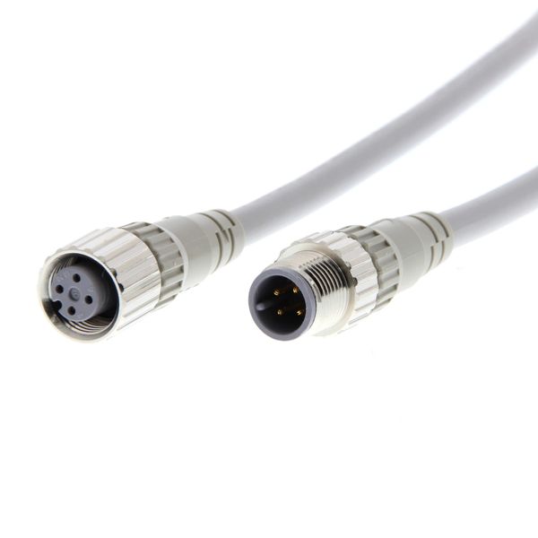 Cable with connectors on both cable ends, M12 straight socket (female) image 2