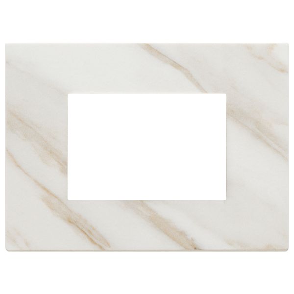 Plate 3M marbl.stoneware white Calacatta image 1