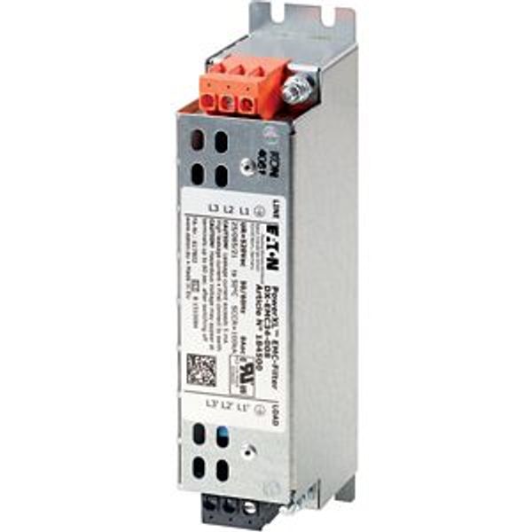 Radio interference suppression filter, three-phase, low leakage current, ULN= max. 520 + 10% V, 8 A, For use with: DE1, DE11, DC1, DA1, DM1, DG1 image 2