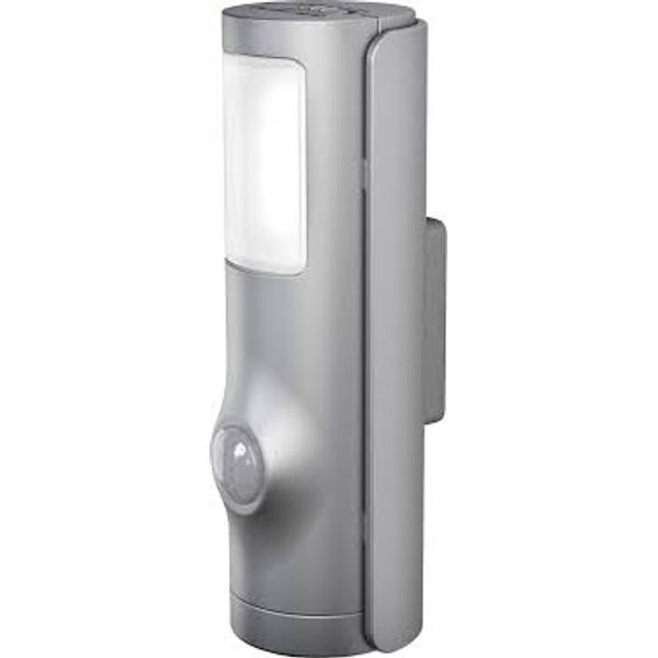Luminaire with sensor NIGHTLUX Torch Silver 0.35W 4000K 10lm IP54 image 1